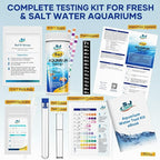 11 in 1 - Aquarium Test Strips | 950 Tests - 150 Strips | Fish Tank Aquariums Water Test Kit & ebook | Aquarium Thermometer | Fish Tank Water Testing Kit Includes 50 Ammonia Strips | Versatile Usage