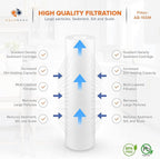 Aquaboon 5 Micron 10 x 2.5 Sediment Filter - Whole House Water Filter Replacement Compatible with Well Water Filters - P5, AP110, WHKF-GD05, 6 Pack