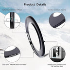 43mm to 62mm Lens adapter/43mm Lens to 62mm Camera Filters Ring Compatible All 43mm Camera Lenses to 62mm UV CPL ND Filter Accessory and 62mm Camera Accessory