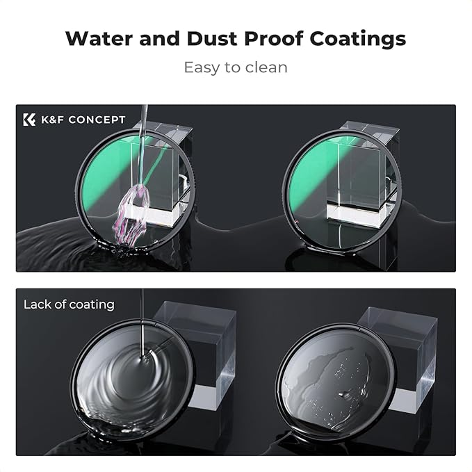 K&F CONCEPT 58mm Black Diffusion 1/4 & 1/8 Lens Filter Kit (2 Pcs), Mist Cinematic Effect Filter for Vlog/Video/Portrait Image with 28 Multi-Layer Coated