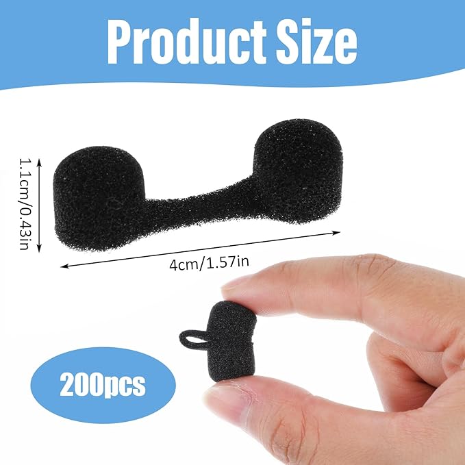50 Pieces Nose Plug Filter Disposable Nose Dust Filters Bulk Sponge Nostril Filters for Spray Tanning Welding Dust Allergies Dust Construction Areas (Black)
