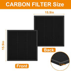 3-Stage Filtration Replacement Filters for M-T Air Scrubber, MERV-10 Pre-Filter, HEPA Filter & Carbon Filter Set (3 Pack) For Clean Air & Odor Control