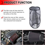 Universal 9 Inch Air Filter Cover, Air Intake Filter Sock Cover, Motorcycle Waterproof Air Filter Rain Sock Dustproof Protective Cover (Filter L), Pack of 4