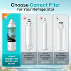 ICEPURE PRO ADQ73613401 NSF401&473&53&42 Certified Refrigerator Water Filter Compatible with LG LT800P, LT800PC, Kenmore 9490, ADQ736134 ADQ73613402 ADQ75795104 LSXS26326S LMXC23746S LMXC23746D, 2PACK