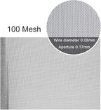 Stainless Steel Woven Wire Mesh 304 Stainless Steel Woven Wire Mesh 100 Mesh Filter Screen Sheet Heat-Resistant Tear Resistance Anti Mosquito Insect Mesh for Filter,Silver-1.2x1m