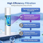 ICEPURE 20 Micron 20" x 4.5" Whole House Sediment Home Water Filter Replacement Cartridge, Compatible with SP-DD-5005-20BB, FPMB5-20, AP810-2, 155358-43, SDC-45-2005, 2PP20BB1M, P5-20, FP25B, 2 Pack