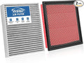 Engine+Cabin Air Filters Fit for 2014-2018 Chevrolet Silverado 1500＆GMC Sierra 1500, 2015-2020 Suburban Engine Air Filter Replacement Air Filter for My Car Accessories# CA8755A CF11809