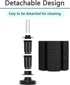 AQUANEAT Aquarium Air Powered Sponge Filter, Fish Tank Bio Bubble Filter with Airline Tubing, Valves, Suction Cup (Up to 60Gal)