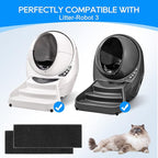 12 Pack Carbon Filters Compatible with Litter-Robot 3, Activated Carbon Litter Box Filter Compatible with Litter-Robot 3 Self Cleaning Cat Litter Box Filters, Accessories Replacement