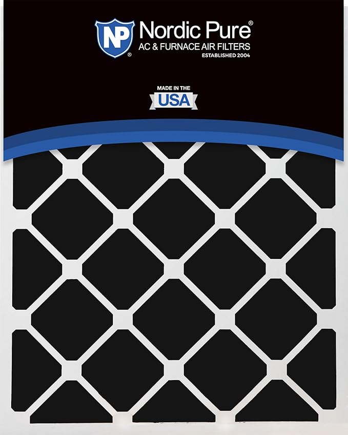 Nordic Pure 20x25x5 (Actual Size: 19 7/8 x 24 7/8 x 4 3/8) Honeywell Replacement Air Filters MERV 15 Plus Carbon 1 Pack
