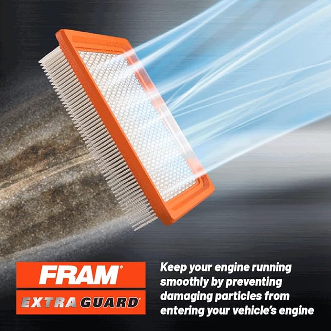 FRAM Extra Guard CA10228 Replacement Engine Air Filter for Select Dodge Nitro and Jeep Liberty Model Years, Provides Up to 12 Months or 12,000 Miles Filter Protection (Pack of 2)