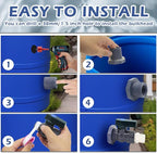 2 Set PVC Rain Barrel Diverter Kit Rain Barrel 3/4 Inch Spigot Kit with Bulkhead Fitting, Hose (25mm/1" + 16mm/0.63") Adapter, Hole Saw, Ball Valve, Clamps, Thread Seal Tape