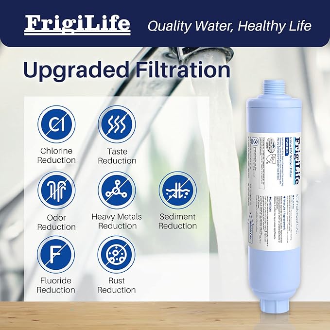 RV Water Filter, NSF/ANSI 42, for RVs Marines, Boats, Campers, for Drinking, Washing, Gardening, Camping, Planting, Spa, Reduces Chlorine, Bad Taste Odor with Hose Protector, 3PACK