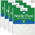 Nordic Pure 12x24x1 (Actual Size: 11 1/2 x 23 1/2 x 3/4) Poly Green MERV 6 AC Furnace Air Filters – Reduces Dust, Pollen, Pet Dander & Allergens – 4-Pack