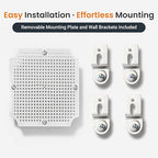 QILIPSU Waterproof Junction Box IP67 Outdoor Plastic Electrical Project Enclosure Weatherproof with Mounting Plate, Wall Brackets, Hinged Clear Cover 5.9"x5.9"x3.5" CC