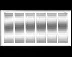 34" X 12" Steel Return Air Filter Grille for 1" Filter - Easy Plastic Tabs for Removable Face/Door - HVAC Duct Cover - Flat Stamped Face -White [Outer Dimensions: 35.75w X 13.75h]
