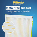 Filtrete 19.5x35.5x1 AC Furnace Air Filter, MERV 8, MPR 700, Tough on Pollen, Easy on Airflow, 3-Month Pleated 1-Inch Electrostatic Air Cleaning Filter, 4-Pack (Actual Size 19.56 x 35.31 x 0.65 in)
