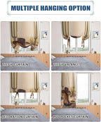 Tie Up Curtains for Windows, Cowboy Western Adjustable Balloon Nature Linen Textured Kitchen Curtain, Cowboy Hats Boots Desert Cacti Vintage Tie Up Blackout Curtains for Bedroom, 52 x 63 Inches