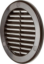 Vent Systems 4" Inch (Opening Dimensions) - Pack of 5 - Brown Soffit Vent Cover - Plastic Round Air Vent Grille - Built-in Mesh Screen - HVAC Register Louver for Bathroom, Home, Kitchen