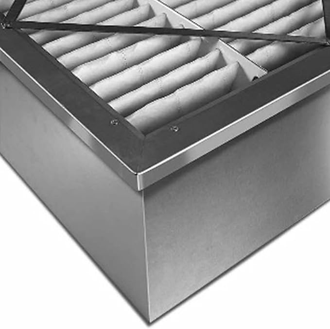RIGID-PACK 24x20x12 Rigid Box Air Filter – MERV 15/98% ASHRAE HVAC Filter – Radial V-Pleat, Metal Frame, No Header – High-Efficiency Replacement for Commercial & Industrial Systems