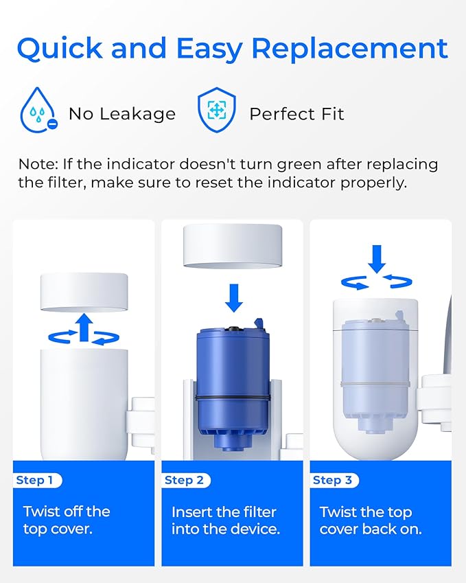 Waterdrop NSF 42 Certified Water Filter, Replacement for All PUR®, PUR®PLUS Faucet Filtration Systems, Pur® RF-9999® Faucet Water Filter, 18-Month Value(6 Count)
