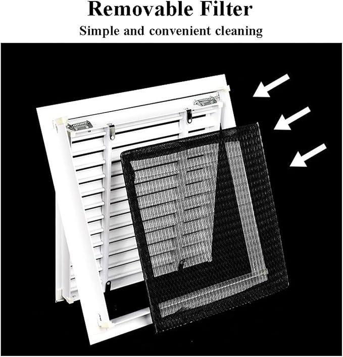 Return Air Filter Grille Vent Cover Removable, Louvered Access Panel, Removable Access Panel, HVAC Vent Cover Grill(12x46 in)