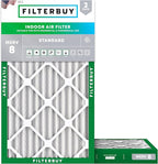 Filterbuy 12x20x2 Air Filter MERV 8 Essential Dust & Allergy Defense (2-Pack), Electrostatic Pleated HVAC AC Furnace Filters Replacement, Made in USA (Actual Size: 11.50 x 19.50 x 1.75)