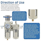 3/4" NPT Air Compressor Filter Regulator Lubricator (FRL) Unit,air Pressure Regulator with Pressure Gauge (0-150 PSI),Quick Release Bowl,Bracket