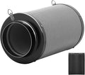 iPower 6" Air Carbon Smelliness Control with Australia Virgin Charcoal, Reversible Flange, Pre-Filter, Fit with Inline Duct Fans for Grow Tents