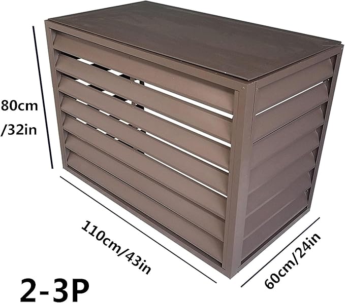 Multifunctional Aluminum Shutter Privacy Fence, Mini Split Cover for External Units, freestanding Enclosure to Cover Garbage Or Units, Noise Reduction, Suitable for Garden, Balcony, Outdoor ( Color :