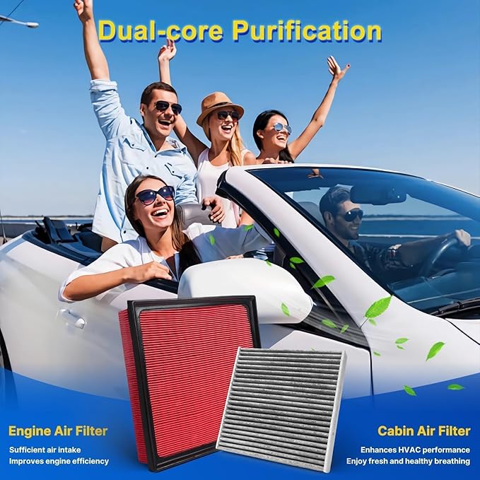 Cabin & Engine Air Filter Kit for 2019-2025 RAV4 2.5L (Naturally Aspirated, Not Fit Hybrid)
