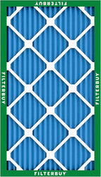 Filterbuy 14x30x1 Air Filter MERV 13 Optimal Smoke & Allergy Defense (4-Pack), Electrostatic Pleated HVAC AC Furnace Filters Replacement, Made in USA (Actual Size: 13.88 x 29.88 x 0.75)