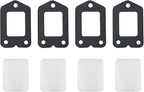 SRM-225 Spark Screen and Gasket (4 Set) Fit for Echo 14586240630 Muffler Spark Arrestor Screen, Echo 14586642031 Muffler Gasket Parts
