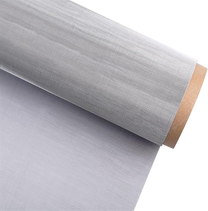 Woven Stainless Steel Wire Mesh, 250 Mesh Durable & Flexible, Fine to Large Mesh, Ideal for Filters, Screens, Rodent & Insect Protection (Silver 1x1m)