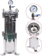 304 Stainless Steel Bag Filter Housing, Industrial Process Filter Housings, Pressure Filter Device, Removes Particulate Impurities, Real-Time Pressure Monitoring