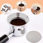 51mm 12 Magnetic Dosing Funnel, Espresso Dosing Funnel Aluminum Magnetic Portafilter Funnel with 2 Mesh Filter Coffee Dosing Ring for Kitchen Coffee Shop