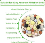 10 Pcs 3" x 4" Aquarium Filter Media Bags Small, Mini Fish Tank Media Mesh Filter Bags for Activated Carbon, Ceramic Media Rings, Mesh Reusable Bags with Zipper Black
