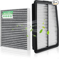 Engine & Cabin Air Filter Set for 2021-2026 Santa Fe Hybrid 1.6L, 2020-2026 Sonata Hybrid 2.0L, 2022-2026 Tucson Hybrid 1.6L Air filter Replacement 97133L1000 28113L5100 Automotive Accessories