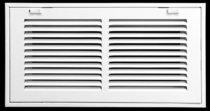 HVAC Premium 14 x 6 Duct Opening Steel Return Air Filter Grille, for 1-inch Filter, Removable Door, Flat Stamped HVAC Vent Cover Grille, Outer Dimensions 16.5 x 8.5