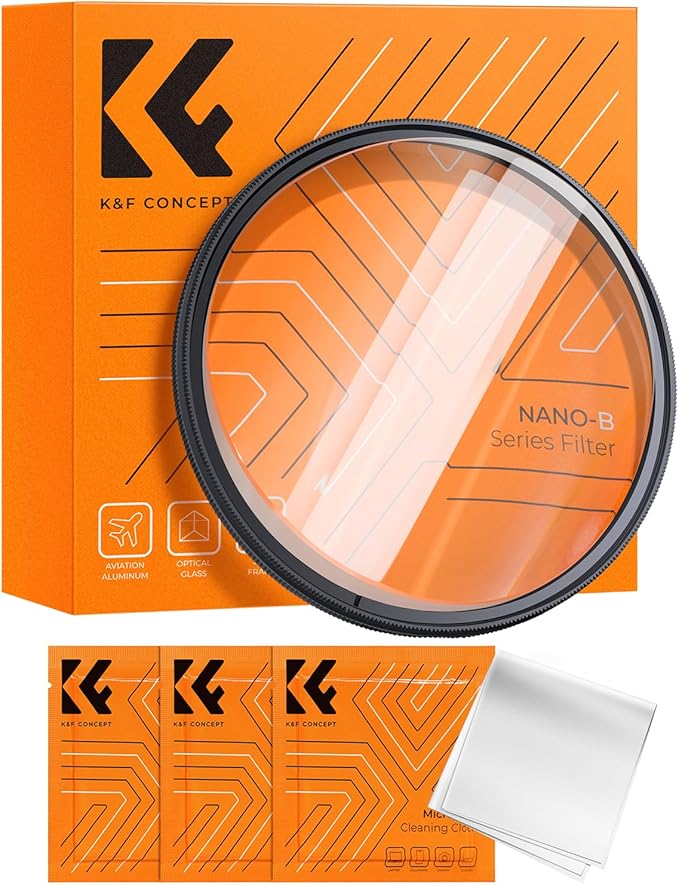 K&F CONCEPT 67mm Bilateral Blur Ghost Motion Filter Super Speed Effects for Camera Lens Clear Optical Glass with Cleaning Cloth