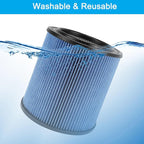 MZY LLC 17907 Cartridge Filter for Craftsman Shop Vac 5 to 20 Gallon, 3-Layer Pleated Fine Dust Filter Fits for Craftsman 17907 9-17907 Wet Dry Vacuum