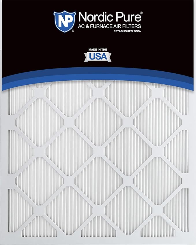 Nordic Pure 12x12x1 (Actual Size: 11 3/4 x 11 3/4 x 3/4) Tru Mini Pleat MERV 11 AC Furnace Air Filters – 2.5X More Media for Extended Durability & Superior Filtration - 2 Pack
