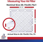 Filter King Air Filters 20.75x20.75x1 12-PACK MERV 11 HVAC Pleated AC Furnace Filters | Actual Size 20.75 x 20.75 x .75"