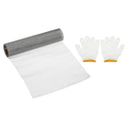 PATIKIL 40" L x 16" W Woven Wire Mesh, 30 Mesh 304 Stainless Steel Air Vent Filter Screen with Gloves for Window Security Vent Cover Filtration Animals Fence