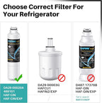 ICEPURE PLUS NSF/ANSI 53&42 DA29-00020B Refrigerator Water Filter,Replacement for Samsung DA97-08006A, DA29-00020A, RF28JBEDBSG, HAF-CIN/EXP, HAF-CIN, KENMORE 469101, RF28HMEDBSR, RF4287HARS,4PACK