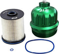 iFJF TP1015 Fuel Filter and 134001 Housing Cap Replacement for Duramax 6.6L 2017-2020 Chevy Silverado/GMC Sierra 2500HD 3500HD L5P Diesel Engine (Green)