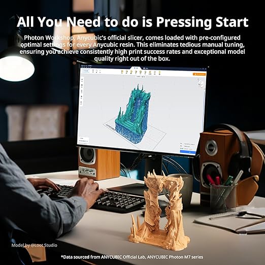 ANYCUBIC 2nd Gen Resin Technology ABS-Like Resin 2.0 Bundle, 3D Printer Resin with High Toughness, More Precise Details, Wide Compatibility for All LCD Resin 3D Printers (HD Grey, 4kg in Total)