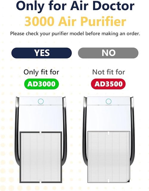 3000 Replacement Filter Compatible with Air Doctor AD3000 Version Air Purifier, Not for AD3500, 1 Premium Filter, 1 Carbon Filter & 4 Pre-Filters, Compare to ADF3001, ADF3002 & ADF3003