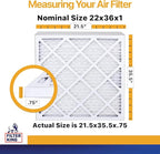 Filter King 22x36x1 Air Filter | 6-PACK | MERV 13 HVAC Pleated A/C Furnace Filters | MADE IN USA | Actual Size: 21.5 x 35.5 x .75"