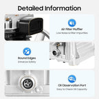 3HP Air Compressor Pump Head with Suction Valve and Cooling Fan Piston Cylinder Assembly for High Output Garage or Industrial Use